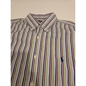 Polo Ralph Lauren Classic Fit Colorblock Multicolor Striped Shirt 16.5 Medium